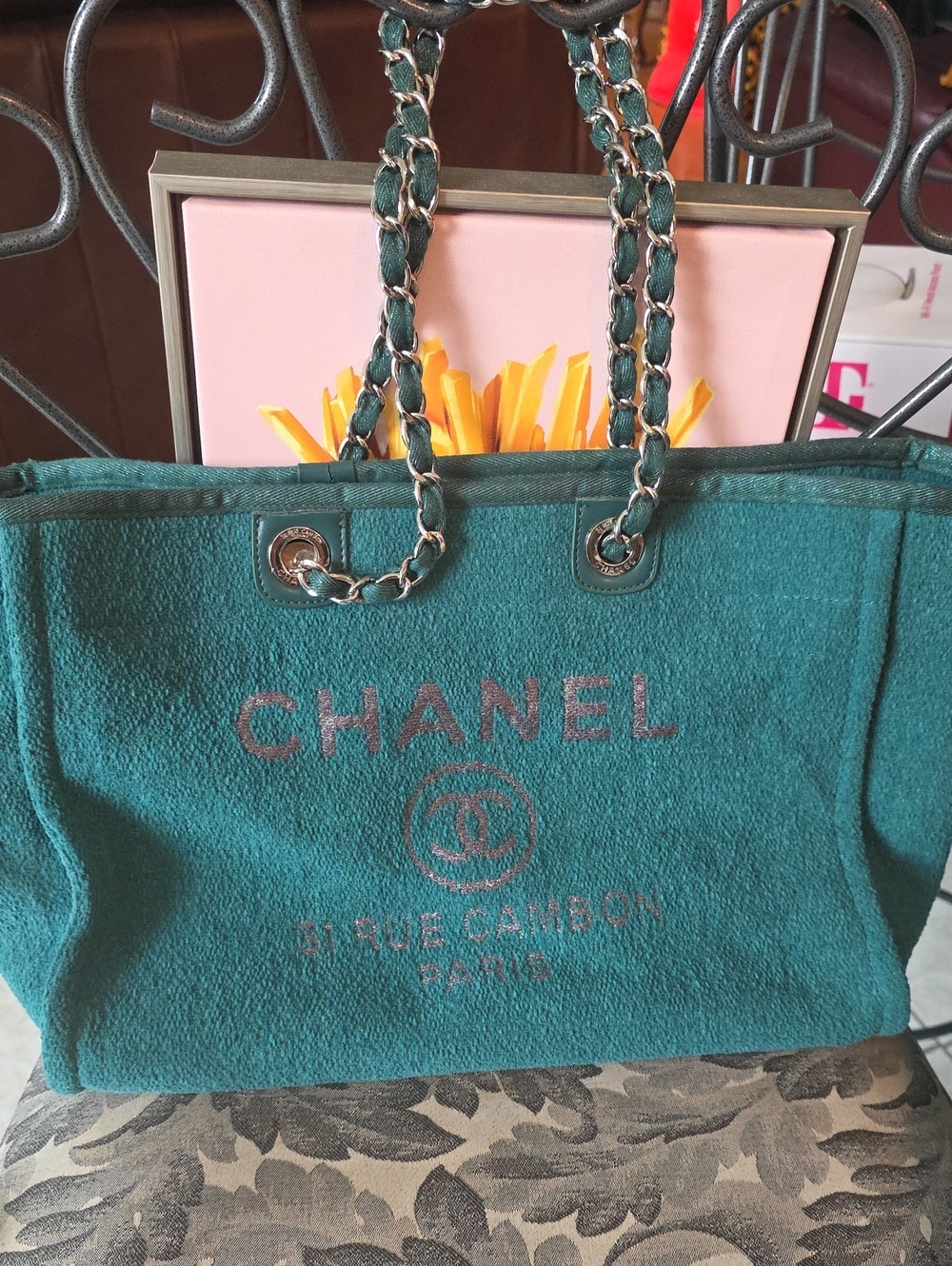 Authentic CHANEL RARE Deauville Tote EUC (2018-2019 Karl Lagerfield Collection)